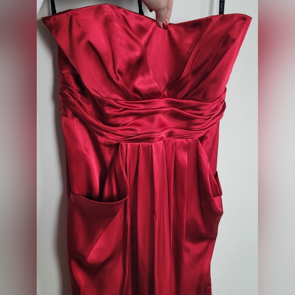 Alfred Angelo Red Satin Dress - Picture 5 of 15